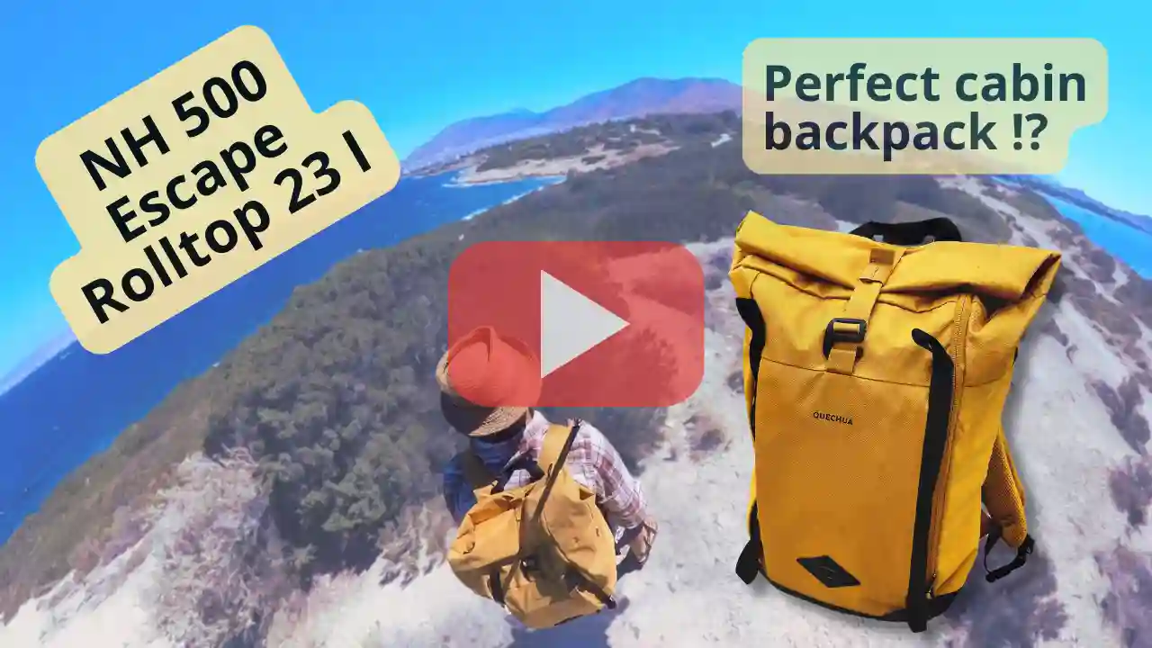 🎒 NH500 Escape Rolltop 23l🥇 PERFECT Ryanair under seat cabin bag 40x20x25cm ✈️ video